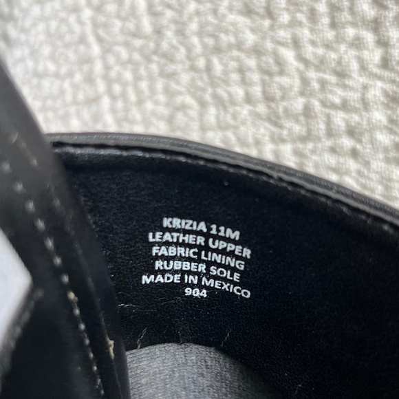 Steve Madden Krizia used black leather mule chunky block heel sandal size 11 - Picture 10 of 15